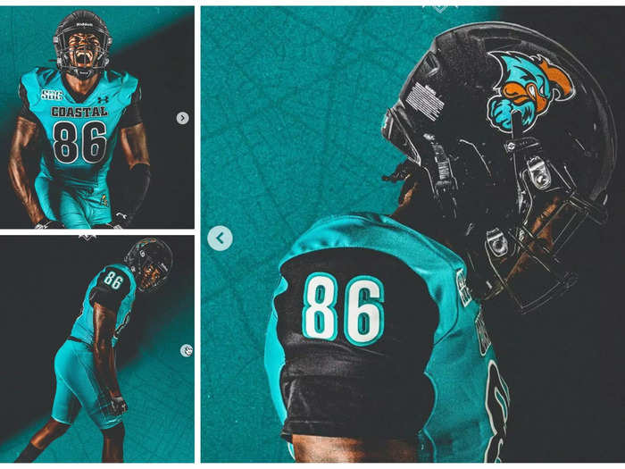 New uniform set for Coastal Carolina.