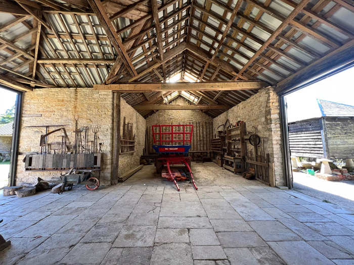 From the stables, I wandered over to what remains of the grand-looking barn, which was home to the town