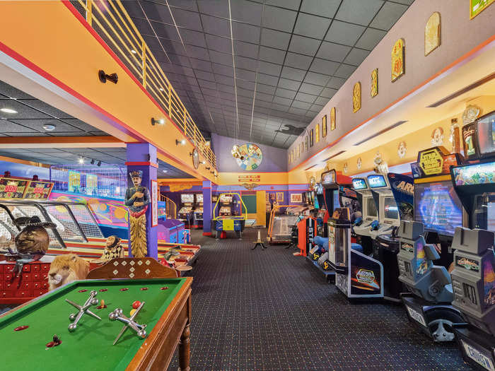 The compound also has a two-story arcade.