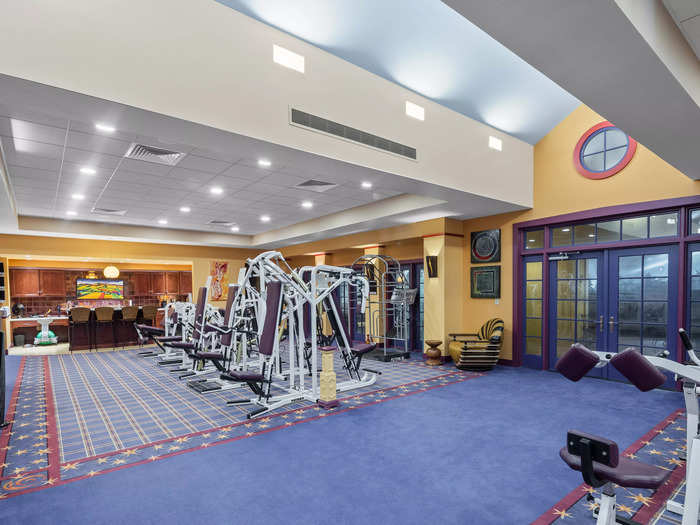 The fitness center takes up 4,000 square feet and has multiple locker rooms.