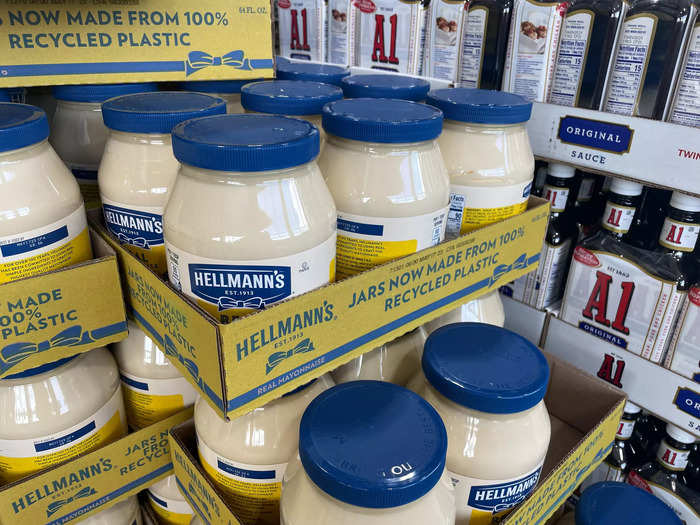 The traditional Costco Warehouse also sold Hellmann