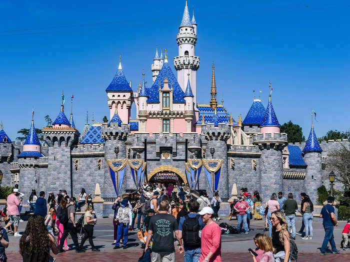 I snapped photos at the entrance of Sleeping Beauty Castle.