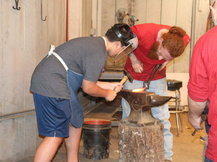 In another nod to its Tennessee mountain location, Dollywood offers guests the chance to make their own knives with the help of local blacksmiths.