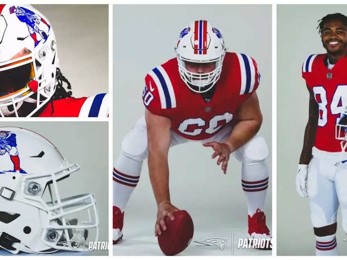 The New England Patriots are bringing back "Pat Patriot" and their white helmet as a throwback uniform. It will be worn twice this season.