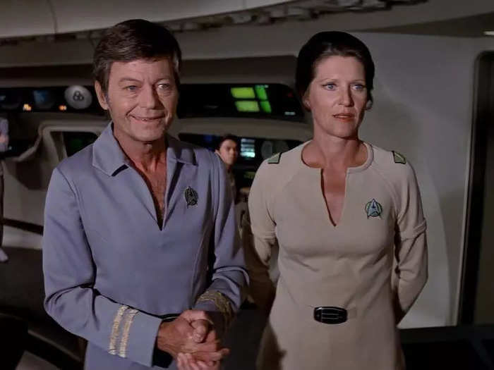 Barrett returned for the films "Star Trek: The Motion Picture" (1979) and "Star Trek IV: The Voyage Home" (1986).