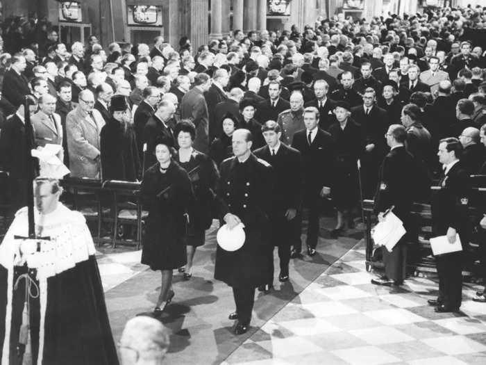 1965: Winston Churchill died on January 24, 1965. The Queen attended his funeral on February 1.