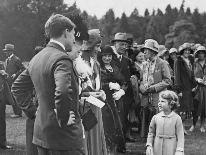 1931: The Queen began attending garden parties at a young age.