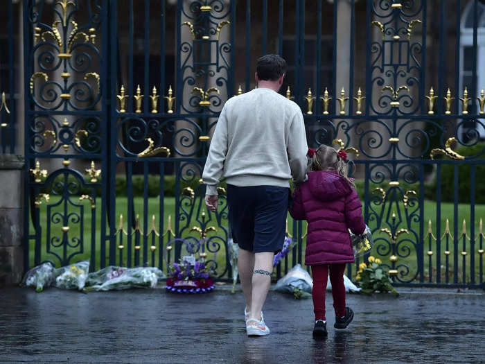 Mourners gathered in Ireland to honor the Queen, too.