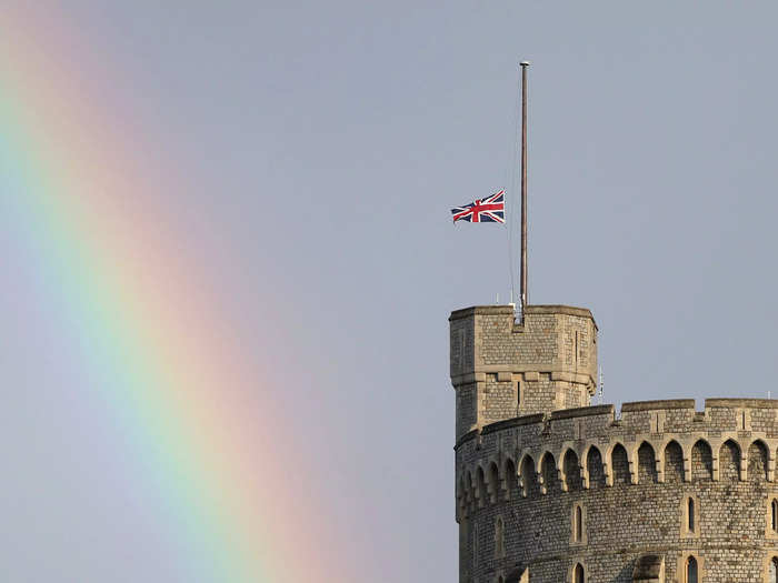 Flags were lowered to half-mast at Windsor following the palace