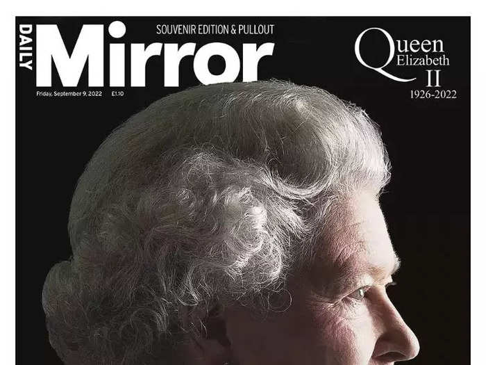 The Daily Mirror showed the Queen in side-profile with the message "thank you."