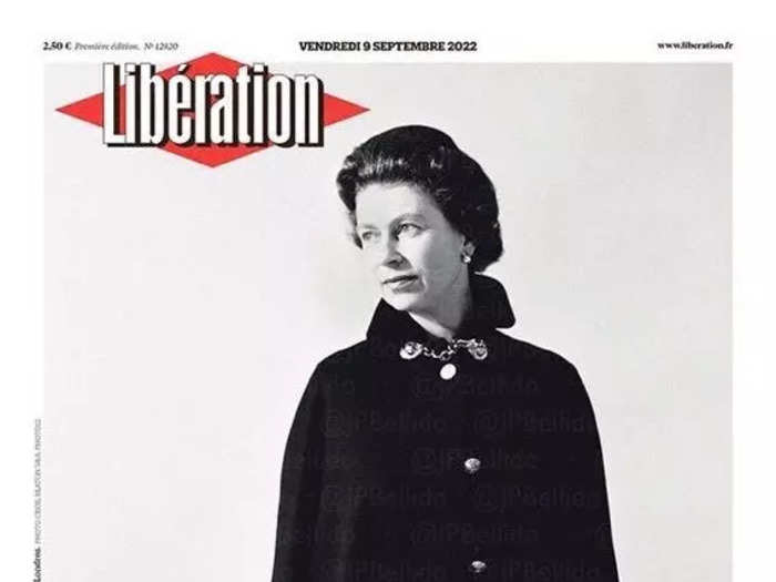 French newspaper Libération opted for a more casual portrait of the young Queen.