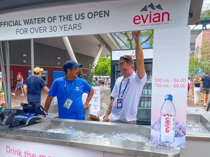 Getting beverages to go with your food will also cost you. A bottle of water costs $6 or $8 depending on which size you want.