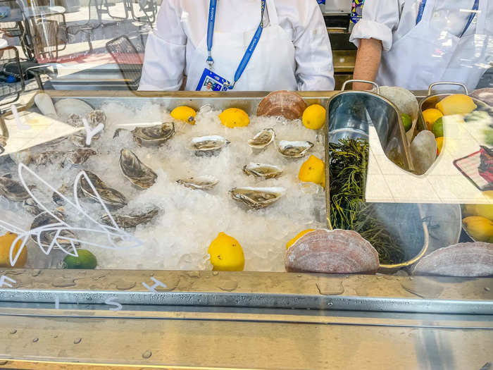 In addition to the food vendors in the main areas, there was a stand-alone vendor positioned by Grandstand stadium from chef Josh Capon called Fly Fish. The menu features $31 oysters, $24 shrimp cocktail, and a $31 lobster roll among others.