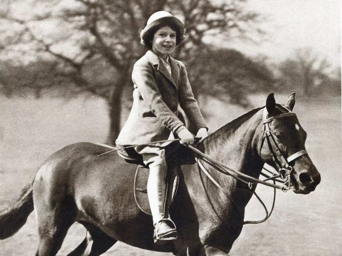 The Queen began riding horses when she was 3 years old.