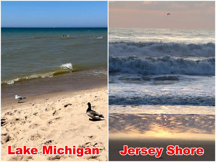 While I hung out in the water and on the beach, I noticed differences from the beaches at the Jersey Shore.