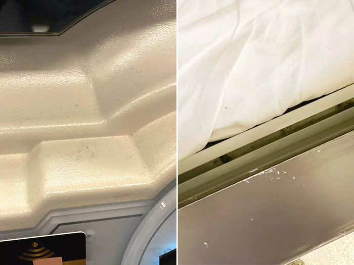 While the capsule was designed to feel futuristic, I thought parts of it felt outdated. For example, I noticed paint was chipping along the door and dust coated the white plastic interior.