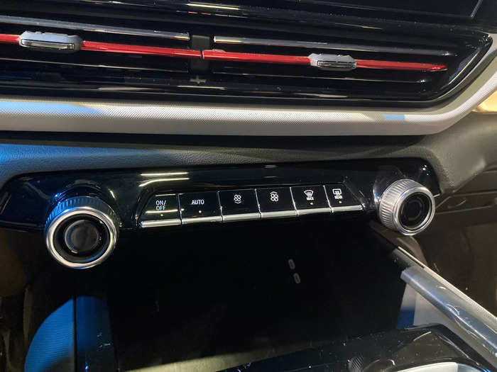 So the Silverado EV has a row of physical climate switches along with a volume knob that