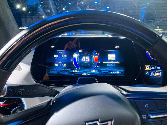 … and an 11-inch display behind the steering wheel that presents the driver with gauges and other information.