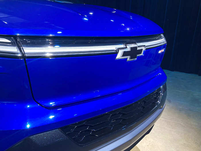 From the outside, the Silverado EV mostly resembles a traditional truck, but with some added futuristic flair like a slim LED light bar up front.