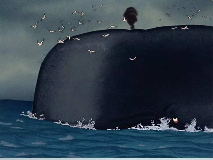 Monstro the whale has been changed into a sea monster.