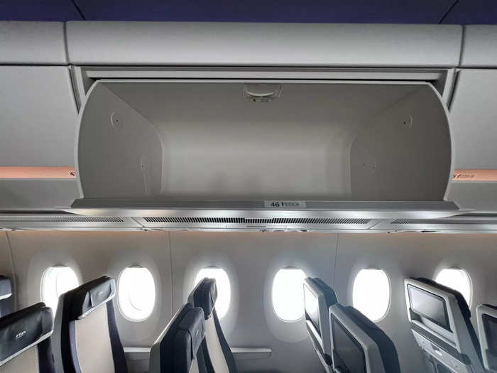 …and large overhead bins.