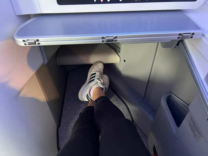 Trying out the seat, I found there was plenty of legroom…