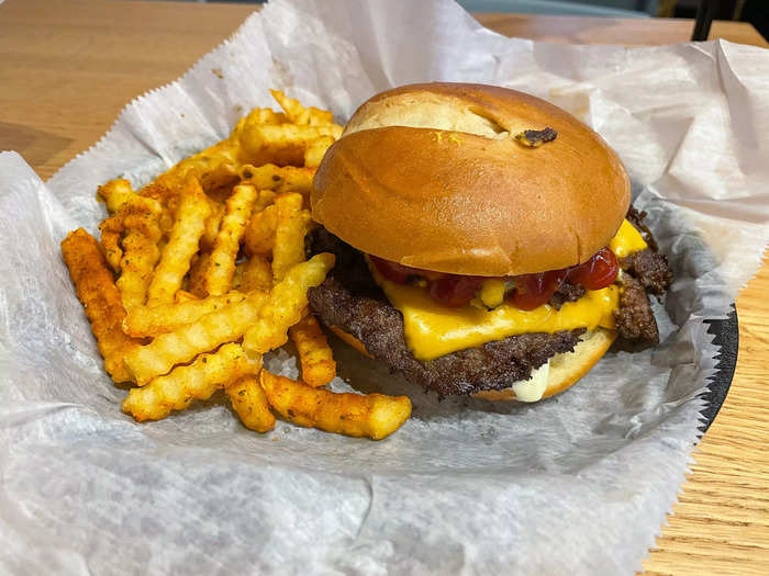 … as well as different fries options, whether it be peri-peri-seasoned crinkle fries (shown below) or "Beast Style" loaded fries.