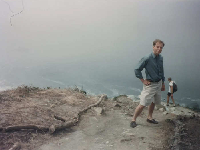 Musk on a hiking trail in San Francisco.