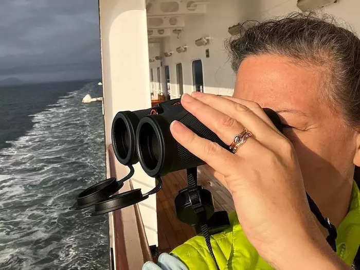 To make sure we could whale watch around the clock, I booked a verandah stateroom with a private balcony.