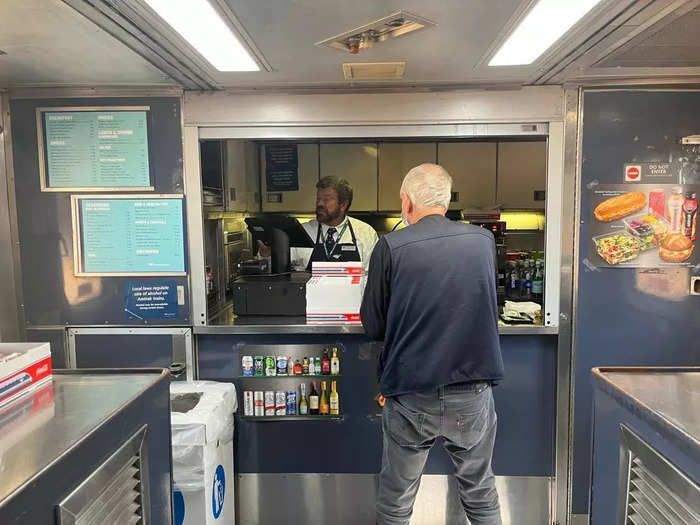 After boarding my train at lunchtime, I made my way to the cafe car.