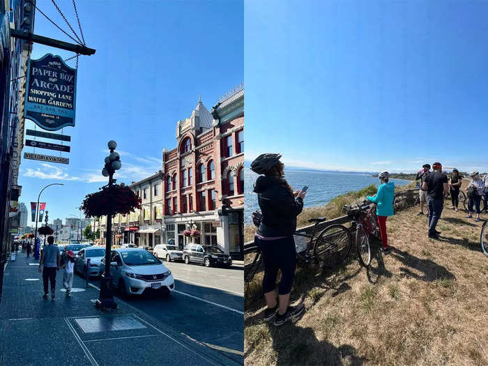 Downtown Victoria was very accessible by bike and on foot.