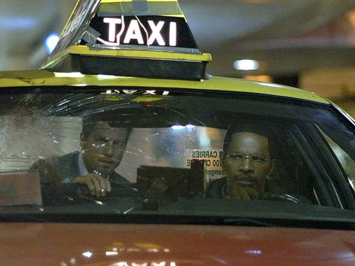 "Collateral" (2004) is a thriller about a cab driver who grapples with an assassin.