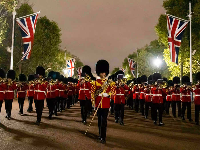 The funeral procession is due to pass Buckingham Palace, the monarch