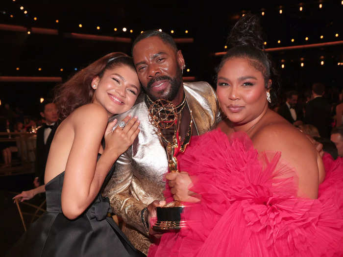 Zendaya, her "Euphoria" costar Colman Domingo, and Lizzo celebrated together at the event. All three took home Emmy awards.