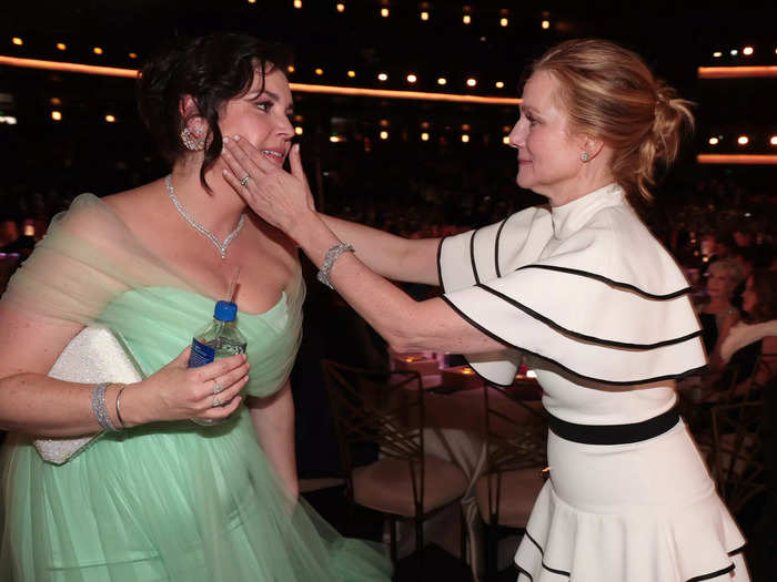 Melanie Lynskey and Laura Linney had a moment at the event, with Laura cradling Melanie