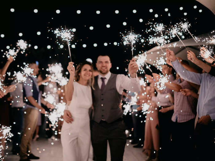 Some couples use sparklers to create a memorable exit from their reception, but sparklers come with safety risks.