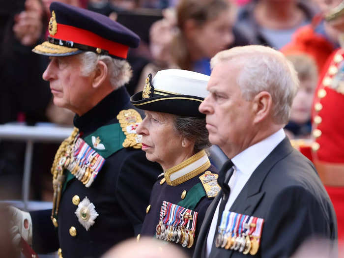 King Charles III and his siblings walked behind their mother