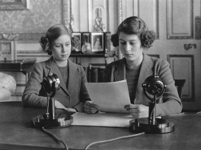 The princesses knew their roles within the royal family. As children, Queen Elizabeth and her sister Princess Margaret made a broadcast to the children of the British Empire during World War II.