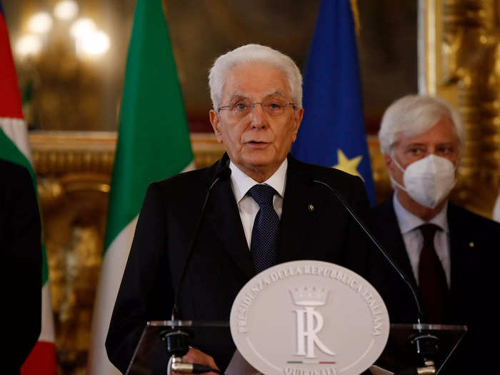 President of Italy Sergio Mattarella