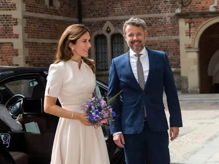 Queen Margrethe II of Denmark, Crown Prince Frederik, and Crown Princess Mary