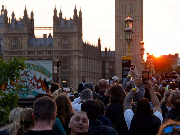 The streets were packed with people eager to pay their last respects to the beloved queen