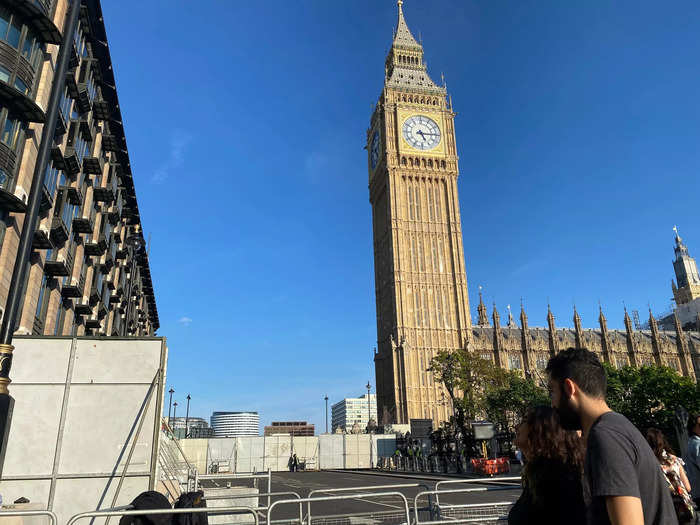 Parts of Westminster were cordoned off.