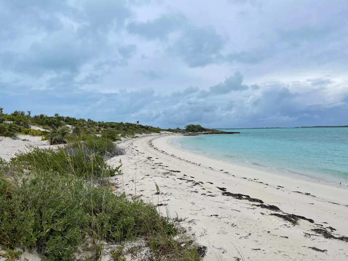 Leaf Cay has three white sand beaches and is 2 miles away from Staniel Cay, an island with a public runway used by commercial flights from both Florida and Nassau.