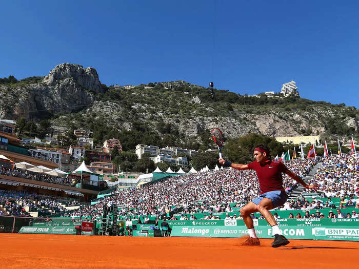 The mountains of Monaco provide a nice back-drop for the Monte Carlo Rolex Masters.