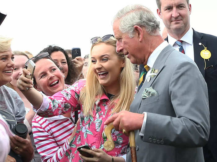 Selfies with royals are usually prohibited in large crowds, but they