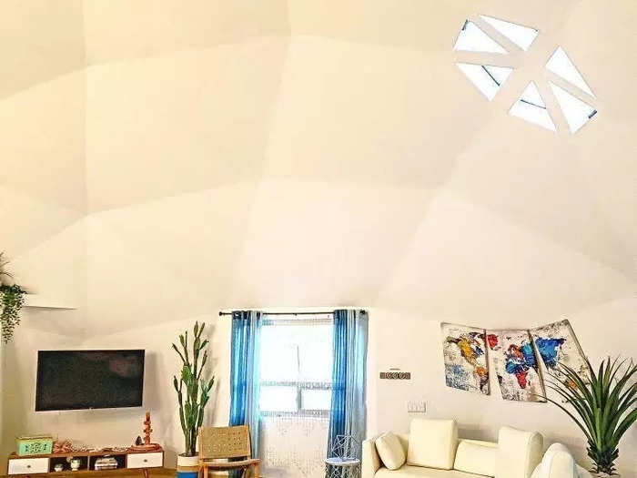 This one stood out to her because the home was one story — offering guests high, dome-shaped ceilings.