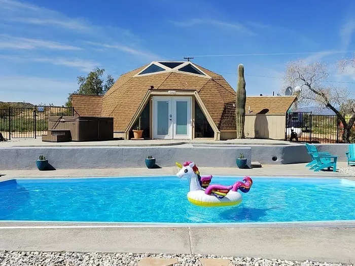 In 2020, Monroe set out to find a dome house in Joshua Tree for a rental property because she liked the architecture. "Our goal was to put the hard work in now and have a retirement job, and an additional income source, when we do retire," Monroe said.