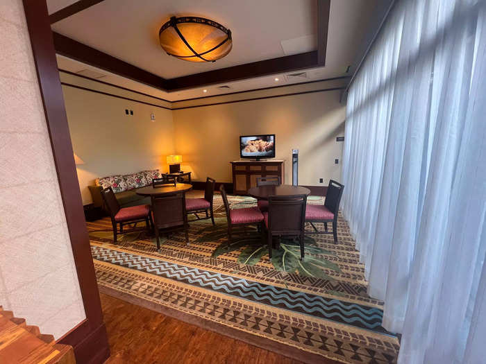 This suite is an amenity offered to all guests on an hourly, first-come, first-served basis. It has showers, bathrooms, and places to relax if you have to check-out of your room but are departing on a late flight.