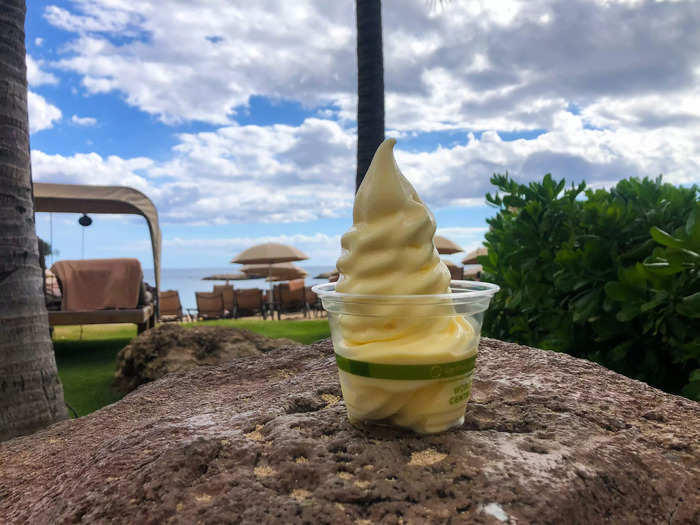 Other eateries include a cocktail bar for sushi and small plates, shave ice fashioned like Mickey ears, and a beach stand for treats like Disney