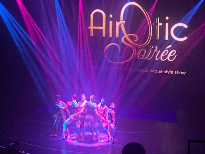 There was even "Airotic," a same-sex intimate acrobatics show. Many of my group found it unexpectedly moving.